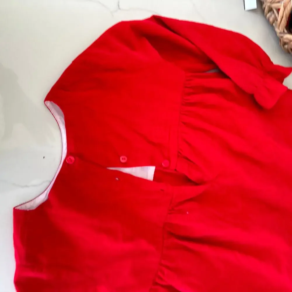 Smock Dot Kids Corduroy top Christmas holiday